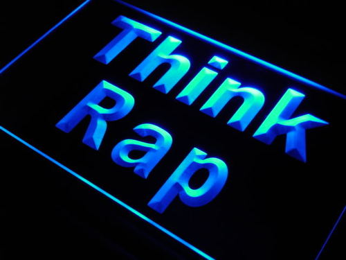 Think Rap Rapper Music DJ Studio Neon Light Sign